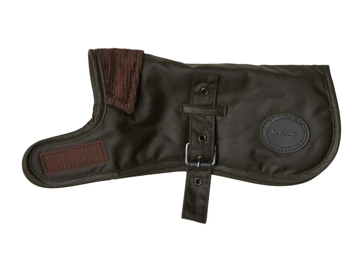 Barbour Wax Dog Coat, Olive, storlek XS