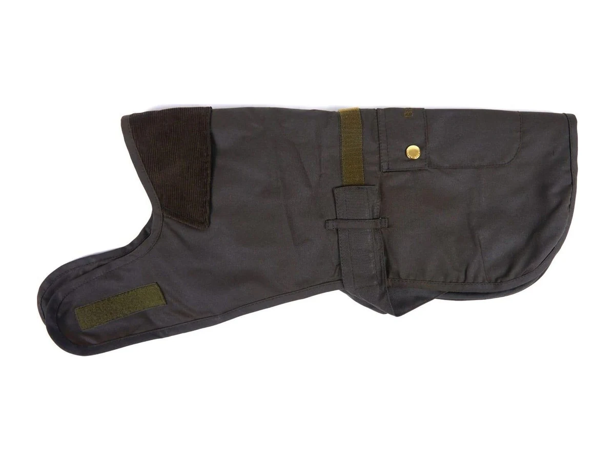 Barbour 2 in 1 Wax Dog Coat, oliv och brun