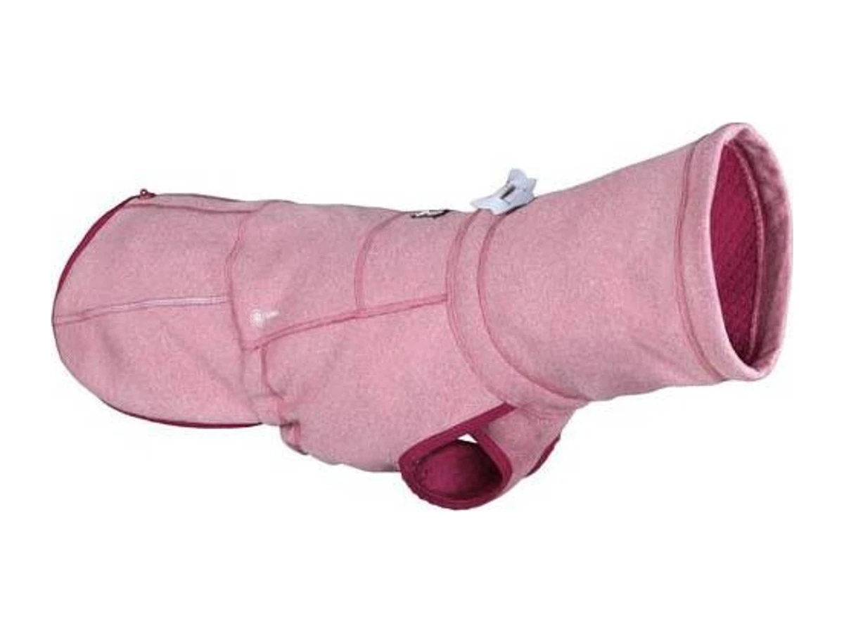 Hurtta Razzle-Dazzle Midlayer i beetroot, vändbart fleecetäcke